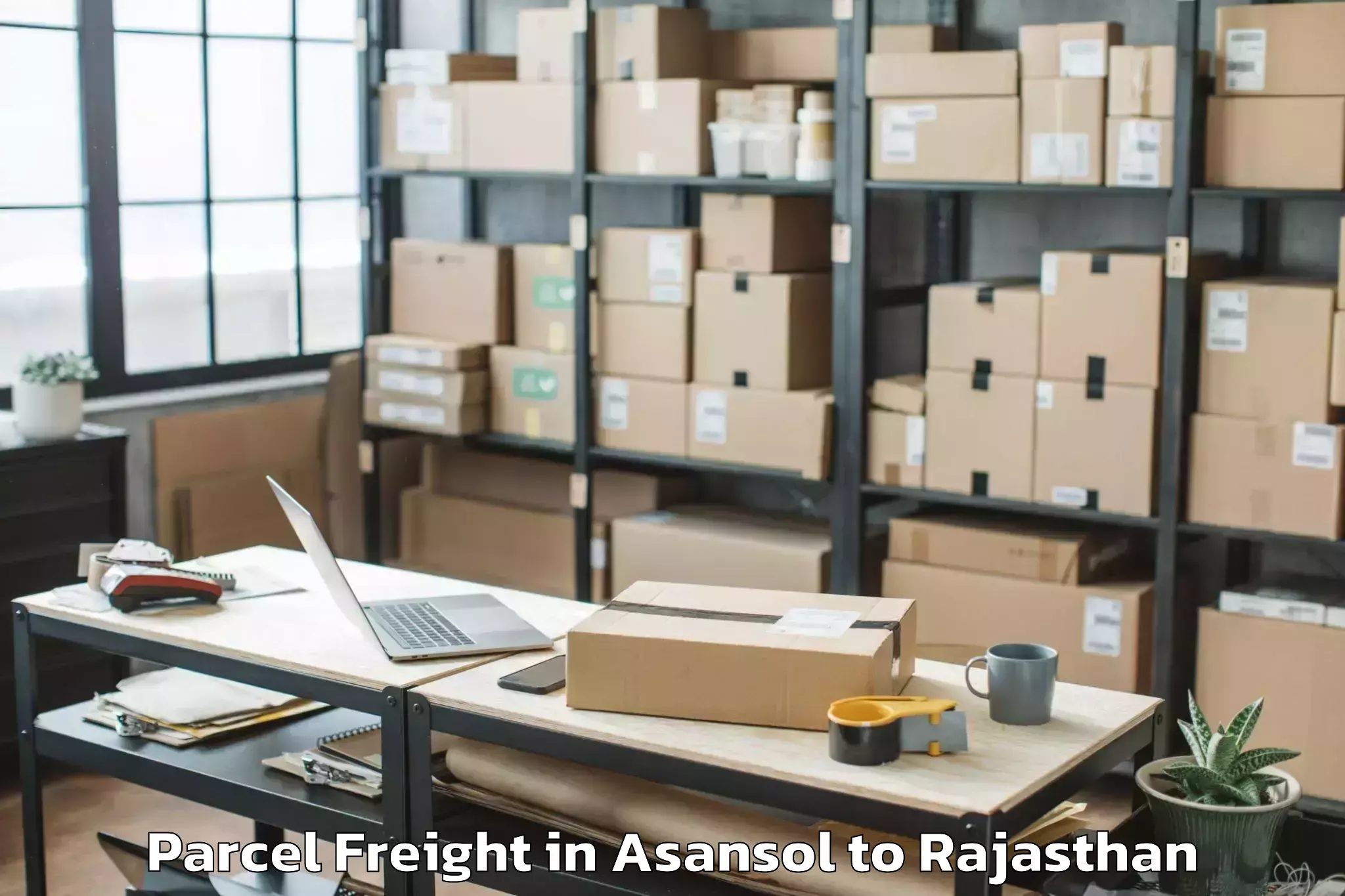 Book Asansol to Gangapur Bhilwara Parcel Freight Online